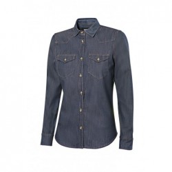 CAMISA DENIM MANGA LARGA MUJER